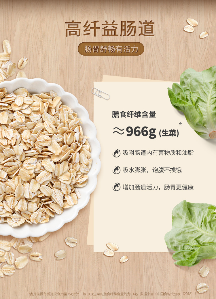 【马龙代言】好麦多轻卡纯燕麦片408g