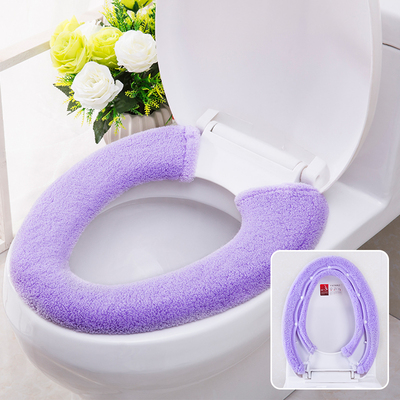 加厚马桶坐垫方形U型四季通用马桶垫纽扣款