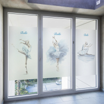 Customizable dance room Classroom corridor Training center Electrostatic frosted glue-free glass paste impermeable decorative film