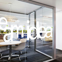 Customized creative letter business UV printing film office partition glass sticker white ink electrostatic free sticker