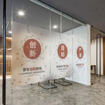 Glue-free electrostatic frosted stickers Glass stickers custom company corporate culture Office inspirational glass film decoration