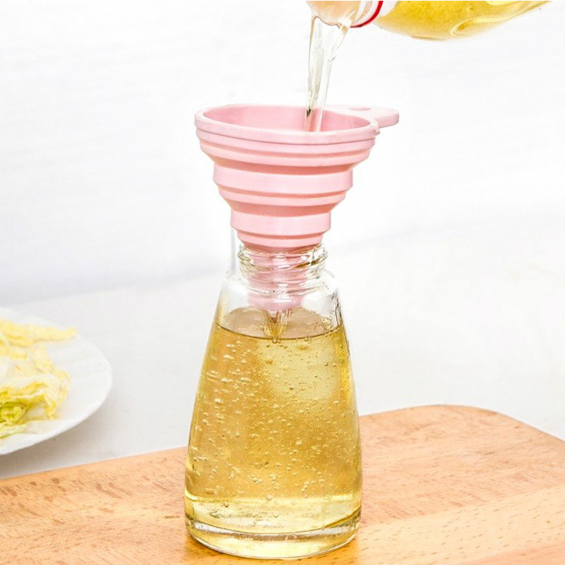 Telescopic Folding Folding Portable Funnel Household Oil Pot Oil Funnel Large Caliber Silicone Kitchen Inverted Oil Small Wine Funnel