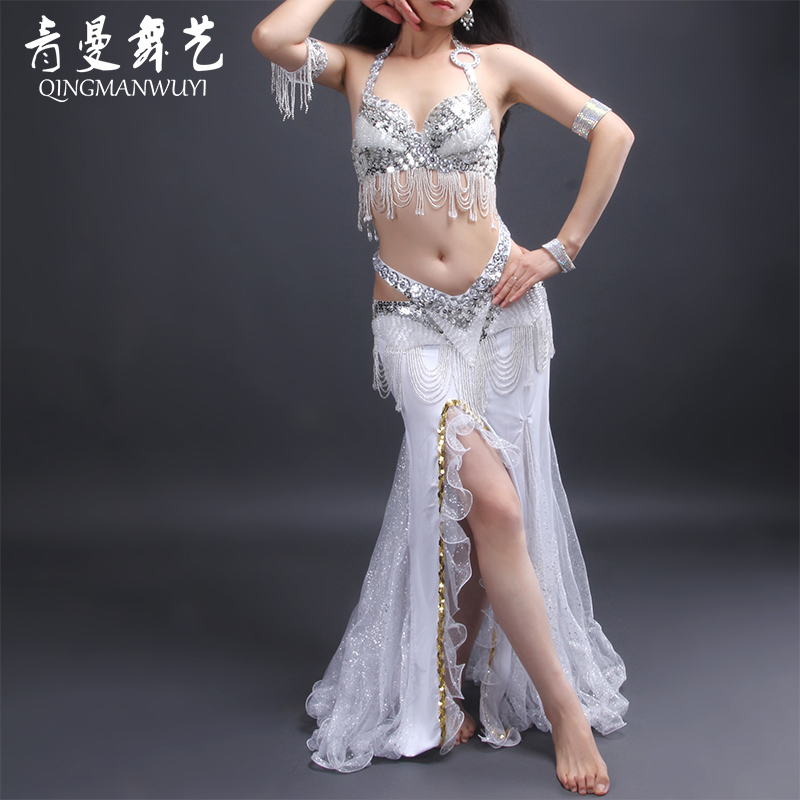 Qingman belly dance 2021 new performance costume performance costume dance costume A-D cup custom group costume thickened and widened