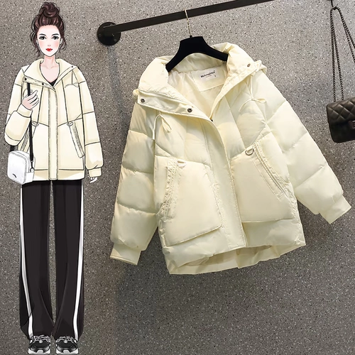 Сиреневая куртка с пухом, дизайнерский пуховик, 2024 года, тренд сезона