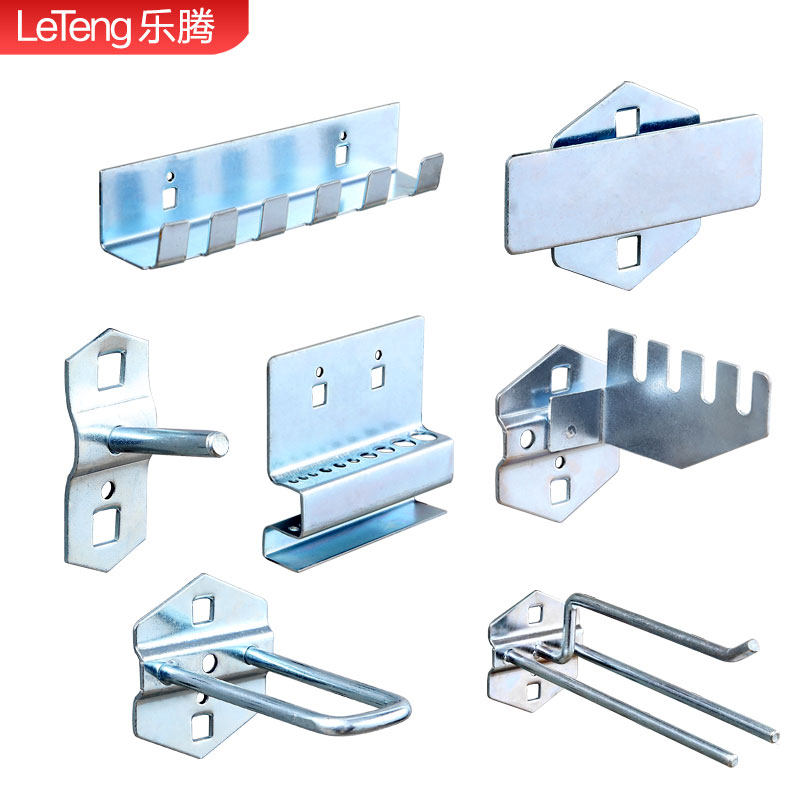 Tool hanging plate hook double straight hook hole plate hook square hole hanging plate hook rack material rack hook hardware hook