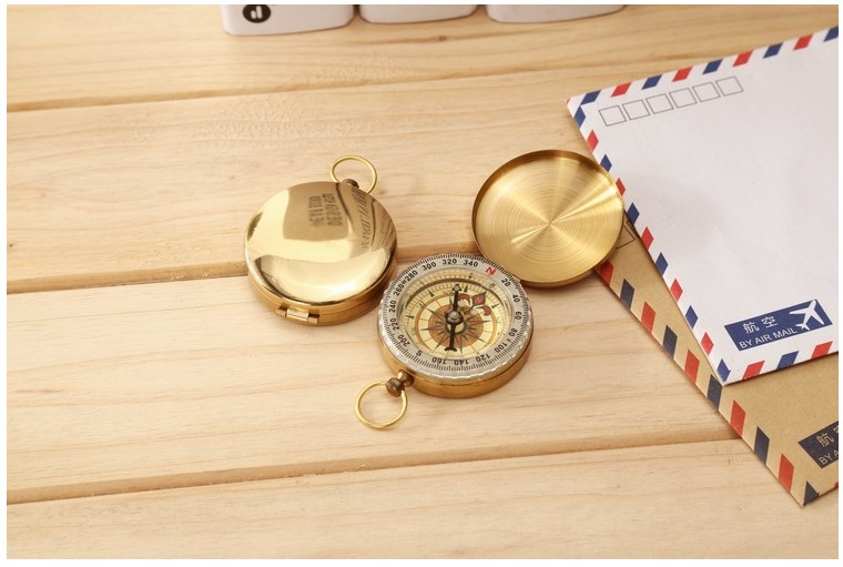 Đồng hồ bỏ túi G50 retro lật la bàn đồng tinh khiết kim loại ngoài trời leo núi đa chức năng với vỏ dạ quang - Giao tiếp / Điều hướng / Đồng hồ ngoài trời đồng hồ movado nam
