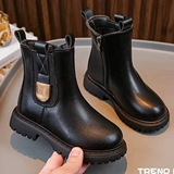 Martens, модные ботинки в английском стиле, детские короткие сапоги для отдыха, 2022, осенние, тренд сезона, в британском стиле