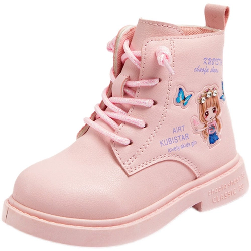 Новые детские детские ботинки «мартенки» для девочек, модные туфли принцессы в корейском стиле для девочек, мягкая студенческая обувь для выступлений с героями мультфильмов