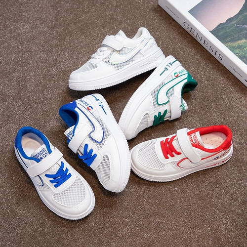 Белая обувь для мальчиков, летняя детская спортивная обувь, кроссовки, подходит для подростков