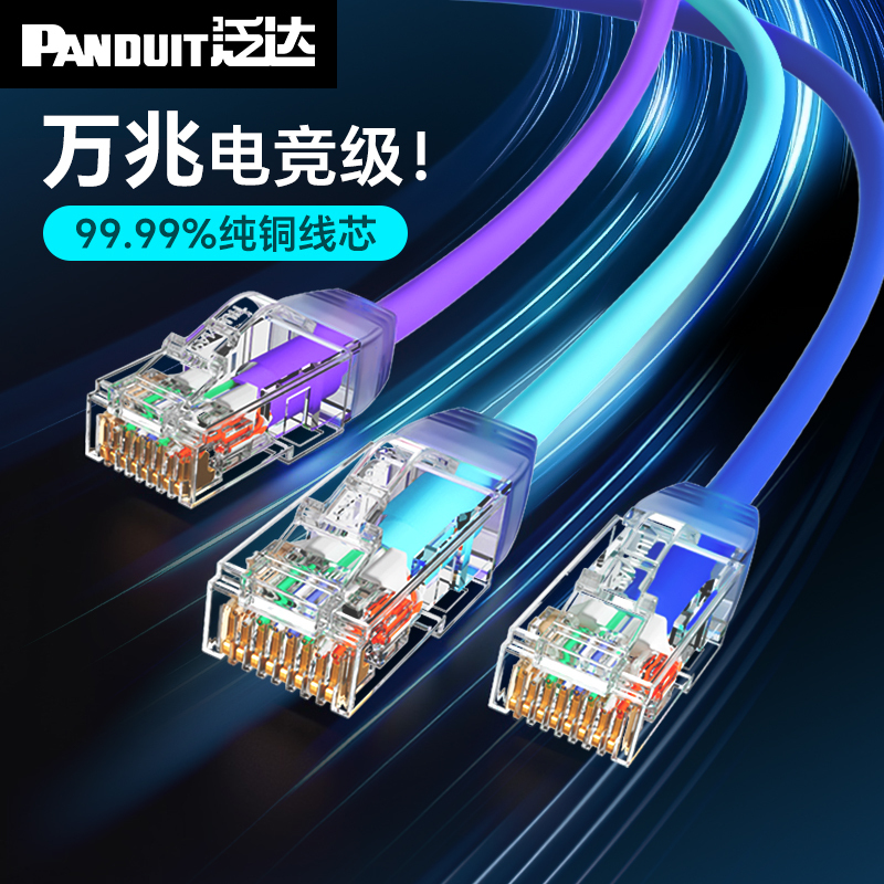 Panduit Category 6A/7 Fine Workmanship Network Cable, Unshielded Home Computer Cable, 10g High-Speed Network Cable, 1m Patch Cable