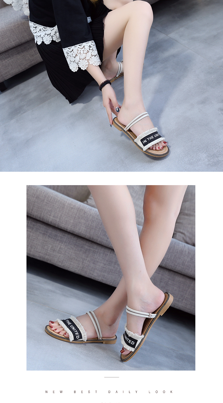Một đôi giày sandal nữ sang trọng dành cho nữ mùa hè 2018 mới đế bằng đơn giản phiên bản hoang dã kiểu Hàn Quốc của đôi dép phong cách Harajuku dép quai hậu nữ đẹp