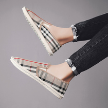 Canvas shoes mens trend Joker new summer breathable old Beijing cloth shoes lazy people pedal Lefu fisherman shoes