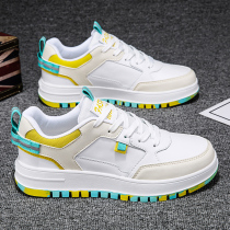  Mens shoes 2021 new summer trend inner heightening board shoes mens Korean version of all-match sports and leisure flat white tide shoes