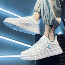 Mens shoes 2021 new trend Joker Leisure board shoes summer breathable mesh youth increased small white trendy shoes