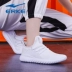 Giày nam Hongxing Erke Giày nữ mùa xuân đôi giày thoáng khí khử mùi bề mặt lưới bị hỏng mã giày thể thao thông thường - Giày chạy bộ