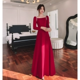 Ретро вечернее платье, бордовый лонгслив