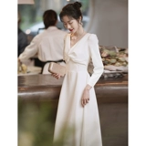 Маленькое белое платье можно носить в обычное время для регистрации и сертификации ежегодного собрания. Маленькое белое платье, помолвочное платье, женское вечернее платье.