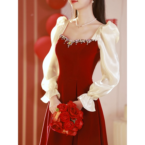 Вечернее платье, бордовое свадебное платье, юбка