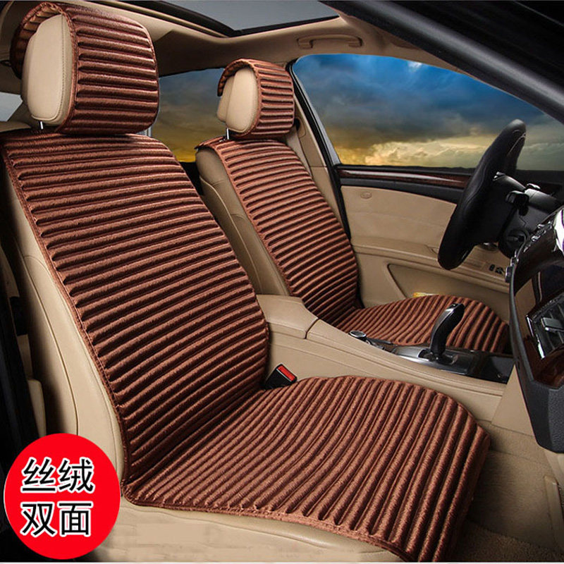 Car seat cushion four seasons universal winter hair mat female cute bitter buckwheat shell health seat cushion velvet double-sided Volkswagen
