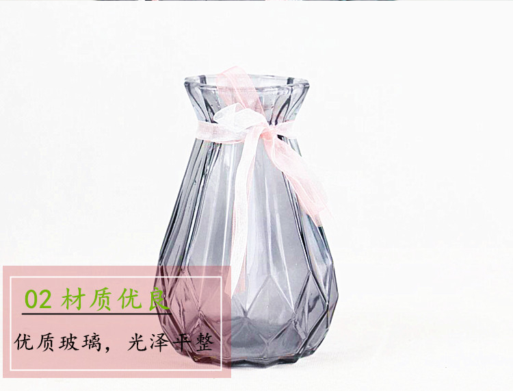 Hoa lục bình bình thủy canh cây thủy tinh chai phòng khách cắm hoa khô bình hoa máy tính để bàn bình hoa - Vase / Bồn hoa & Kệ bình cắm hoa ly