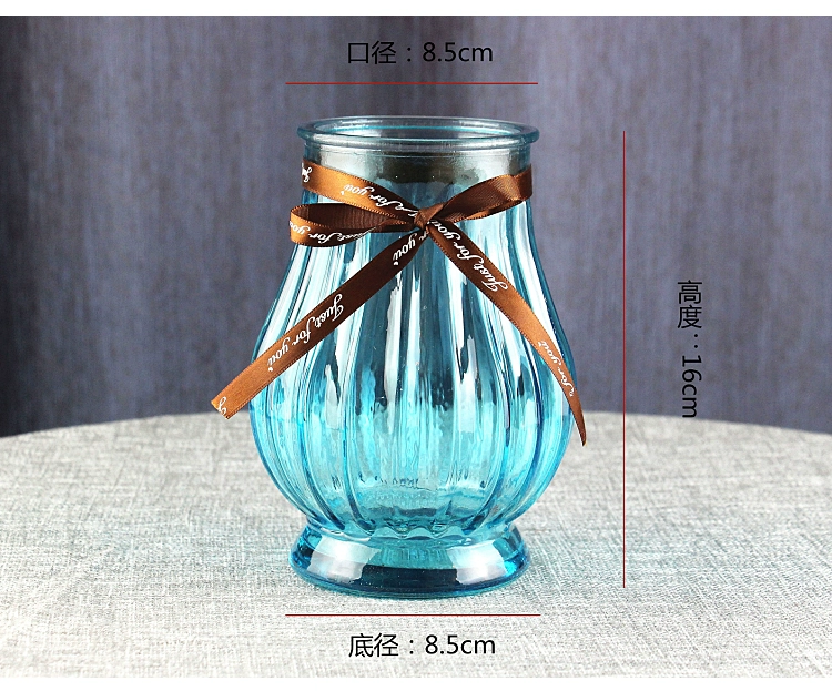 Tối giản hiện đại Châu Âu tay lily hoa hồng phong phú tre phòng khách cắm hoa thủy tinh hoa khô trang trí bình hoa - Vase / Bồn hoa & Kệ