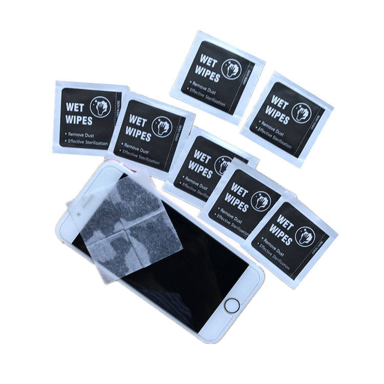 Alcohol disinfection wet wipes alcohol wet bag electronic mobile phone computer screen cleaning wipe dust-free cotton sheet black