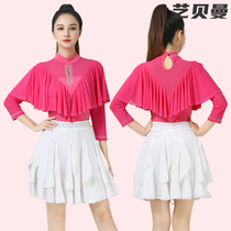 Modern dance tops new fashionable ballroom dance square dance fashionable diamond-encrusted three-step waltz dance clothes