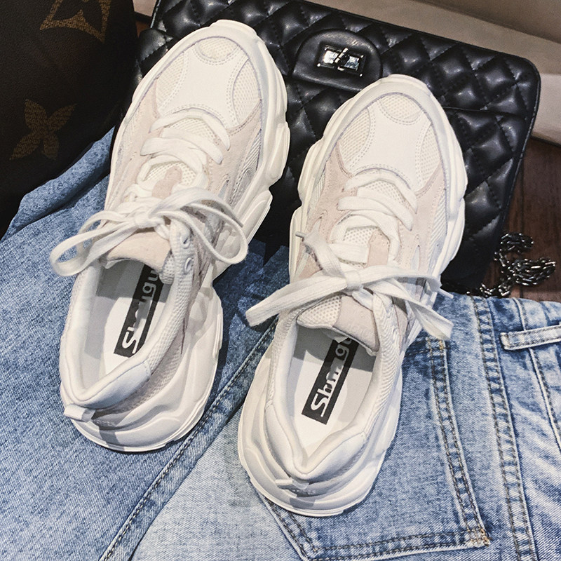 A D Hepburn~design style dad xie female 2021 new breathable leisure sports thick bottom thin