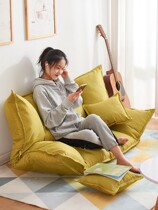 Lazy sofa child small sofa double tatami bedroom small apartment single Japanese folding sofa bed net Red Women