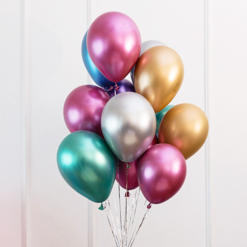 Tikyun red romantic wedding wedding party decoration thickening latex round wedding metal balloon