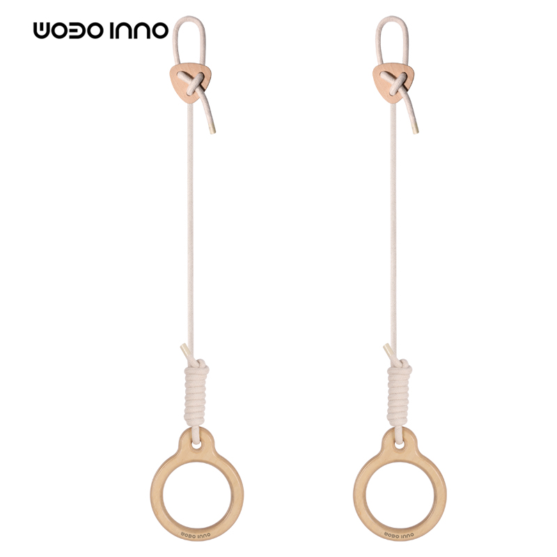 Woboino Children's Hanging Fitness Room Home Training Child Movement with Solid Woolen Ring Up Bar