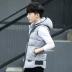 Vest nam phiên bản Hàn Quốc mùa thu đông giả xuống cotton nam áo khoác giản dị áo gile Áo vest cotton