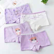 Childrens underwear Female baby pure cotton boxer pants Infant triangle four corners in large childrens shorts Girls  underwear