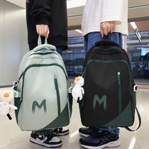 Large-capacity high school school bag mens Korean version Harajuku junior high school college student backpack male high-looking college backpack female