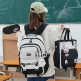 Ранец со сниженной нагрузкой, вместительная и большая сумка через плечо, рюкзак, небольшая сумка, защита позвоночника, для средней школы