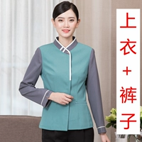 Женский зеленый топ + брюки