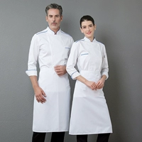 Белый синий топ + фартук