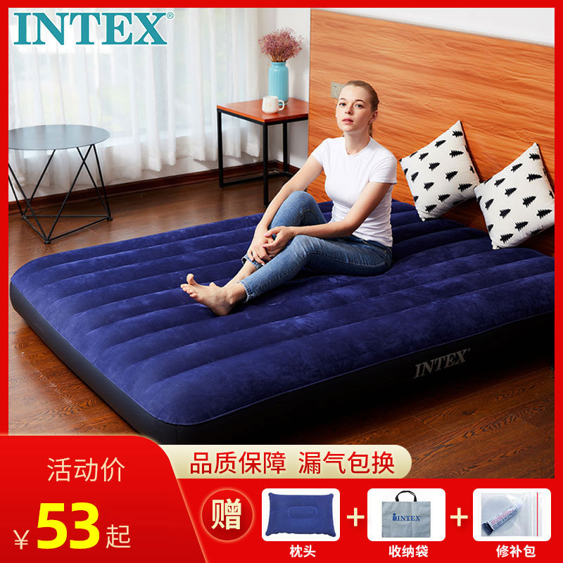 intex air cushion sheets home with double inflatable mattress camping outdoor portable airbed thick folding