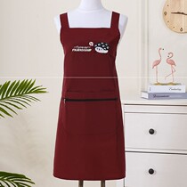 Apron woman waterproof anti-fouling and anti-dust kitchen work Anti-dress Home Fashion spring and summer new sleeveless apron