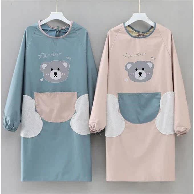 Polished hand Long sleeves apron Kitchen Cooking Hood waterproof Anti-home men and women Working work clothes Custom LOGO Inprint