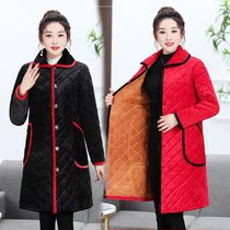 Thickened Flap Hood Clothing Cotton Coat Cotton coat Cotton Coat With Velvety Warm Working Suit Apron Little Sub Autumn Winter Moms Dress
