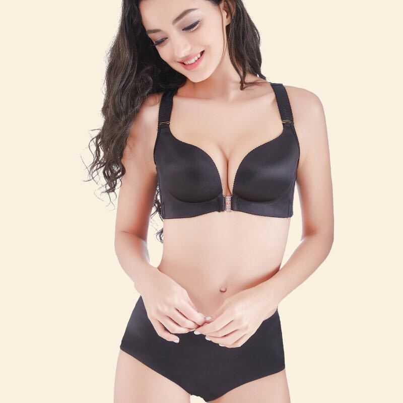 (One-piece set) mã lớn phía trước khóa không vòng thép sexy vẻ đẹp mỡ lại tăng mỡ đang mm300 pound áo ngực