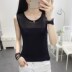 Ice-tơ vest nữ mới không tay t-shirt sling đáy áo rỗng knitshirt lỏng ngắn áo mỏng 