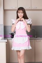 Korean apron adult lace kitchen manicurist waiter restaurant Internet cafe maid bow apron