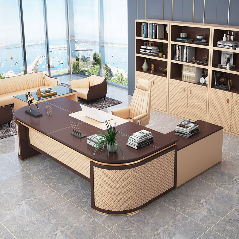 Light luxury boss table Simple modern president desk combination high-end large-end terminal office boss