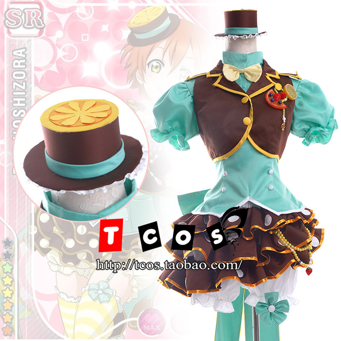 Костюм с хитовой песней TCOS lovelive, потому что фруктовое пробуждение, звездное небо, Рин, аниме, косплей, женский костюм