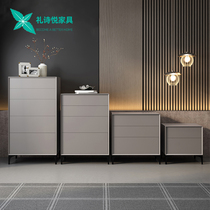 Italian minimalist light luxury bucket cabinet Modern simple TV cabinet side cabinet combination Nordic bedroom drawer storage locker