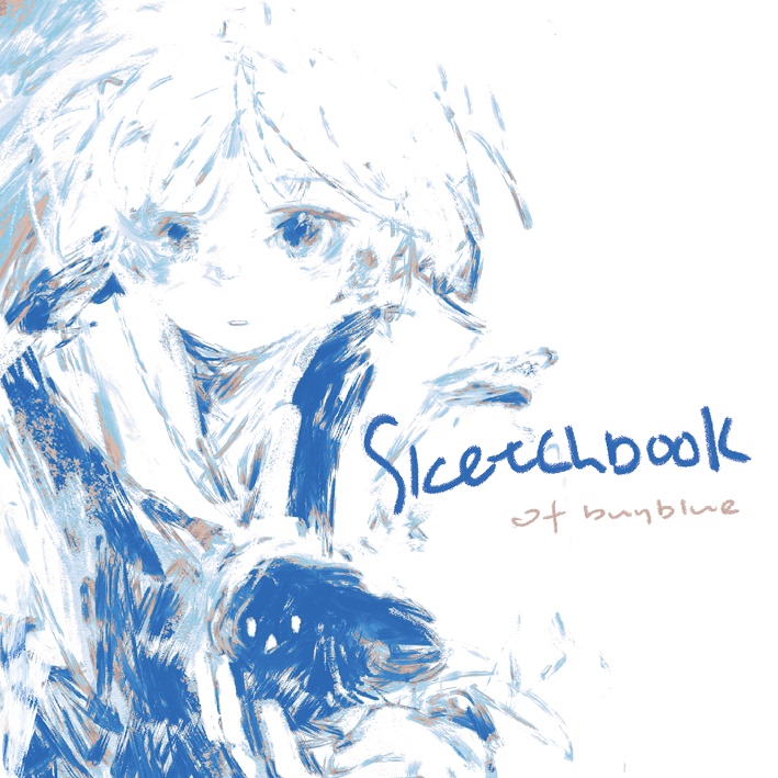 【In-Stock Inventory】White Buy Blue Sketchbook | | Born Again