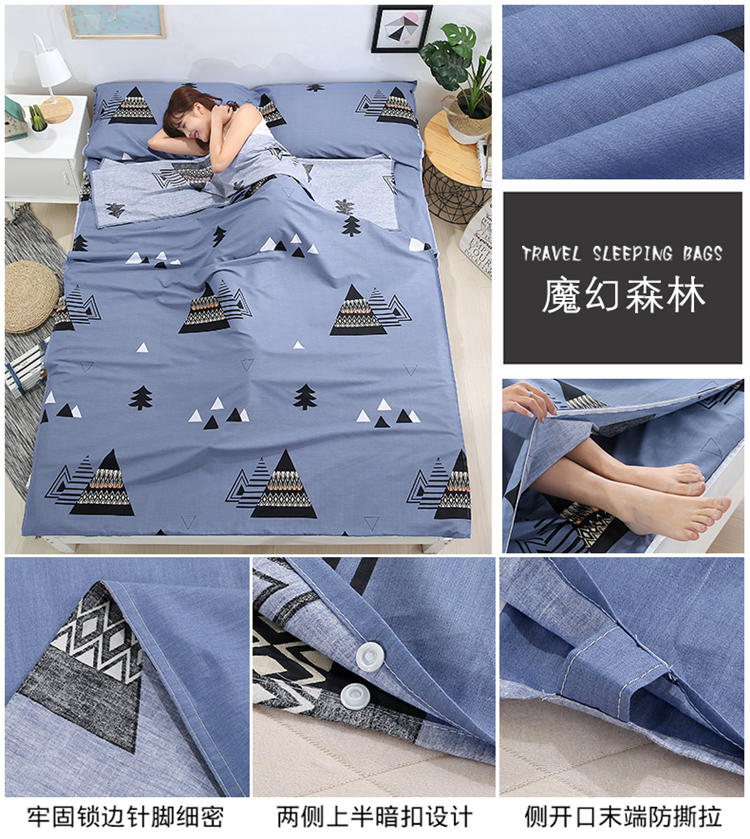 Khách sạn du lịch trên bẩn túi ngủ người lớn trong nhà khách sạn đôi quilt cover du lịch xách tay tấm chống bẩn người cotton