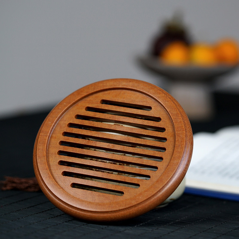 Yixing Purple Sand Raising Pot Tray Electric Glue Wood Jug Bearing pot Kettle Cushion Teapot Base Tea Cup Cushion Dry Bubble Taikow Tea Road